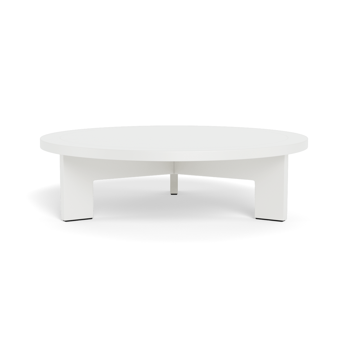 Hampton Round Coffee Table | Aluminum White, ,