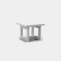 Hampton Side Table | Aluminum Asteroid, Laminam Noir,