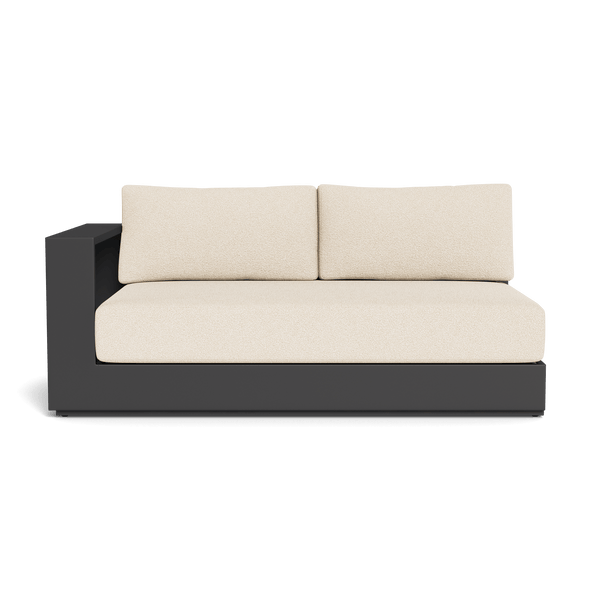 Hayman 2 Seat 1 Arm Left | Aluminum Asteroid, Riviera Sand, Batyline Silver