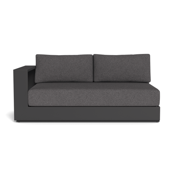 Hayman 2 Seat 1 Arm Left | Aluminum Asteroid, Riviera Slate, Batyline Silver