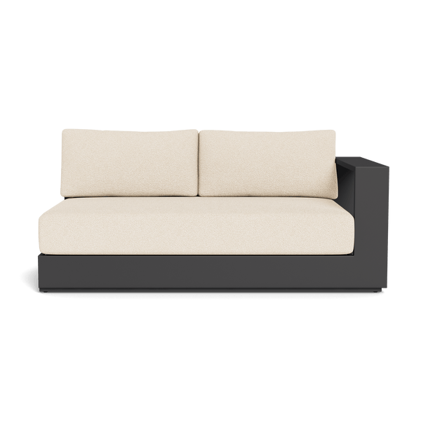 Hayman 2 Seat 1 Arm Right | Aluminum Asteroid, Riviera Sand, Batyline Silver