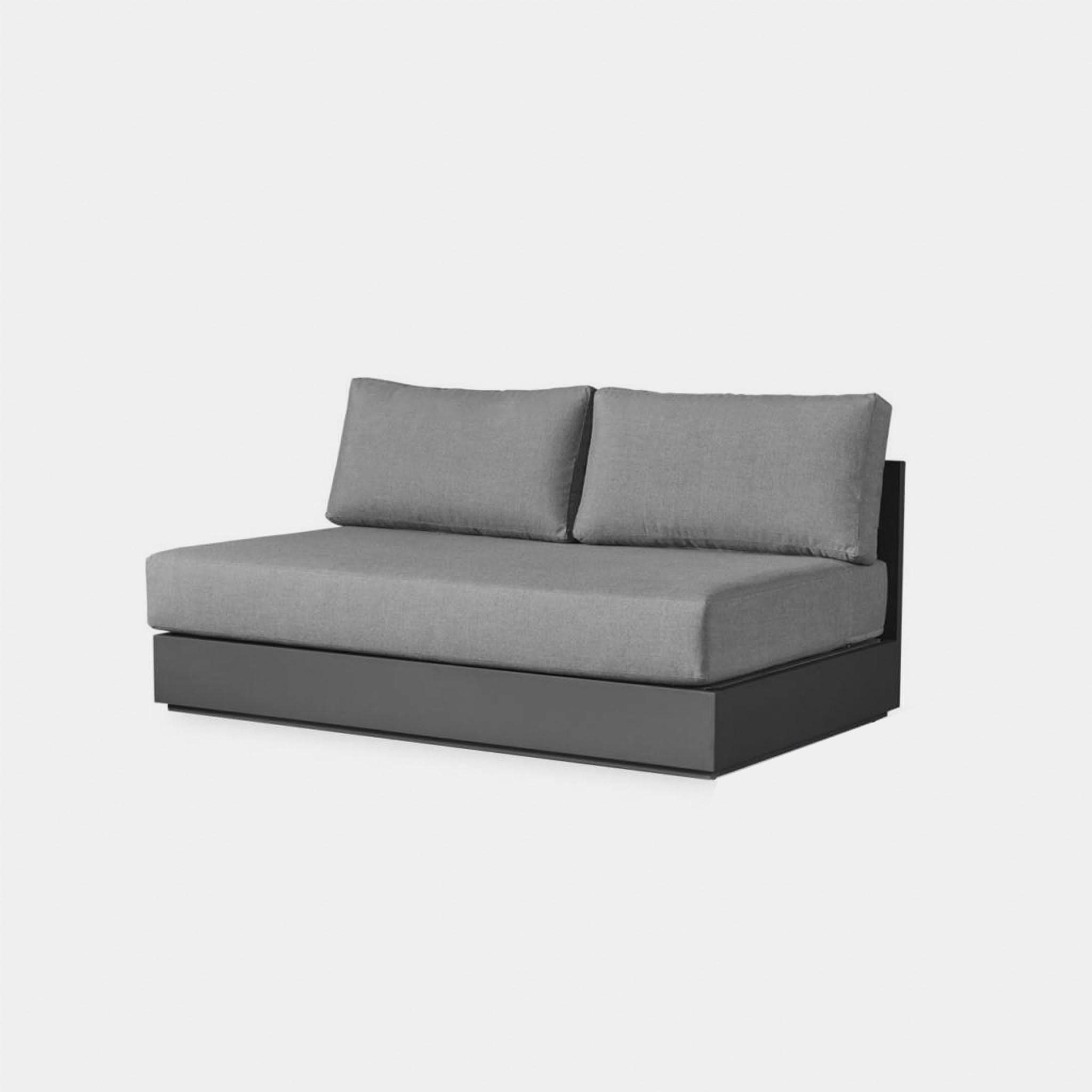 Hayman Aluminum 2 Seat Armless Sofa