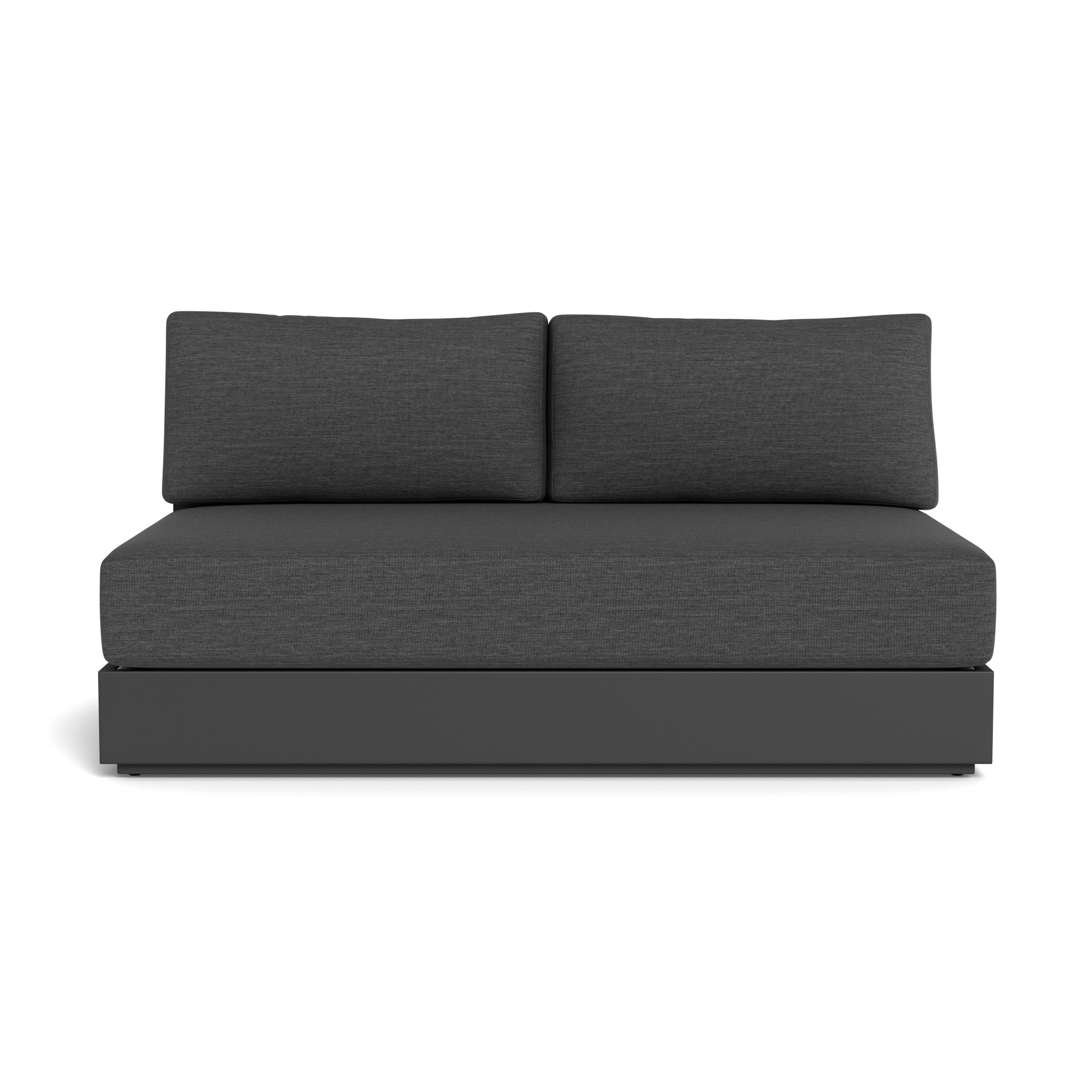 Hayman Aluminum 2 Seat Armless Sofa