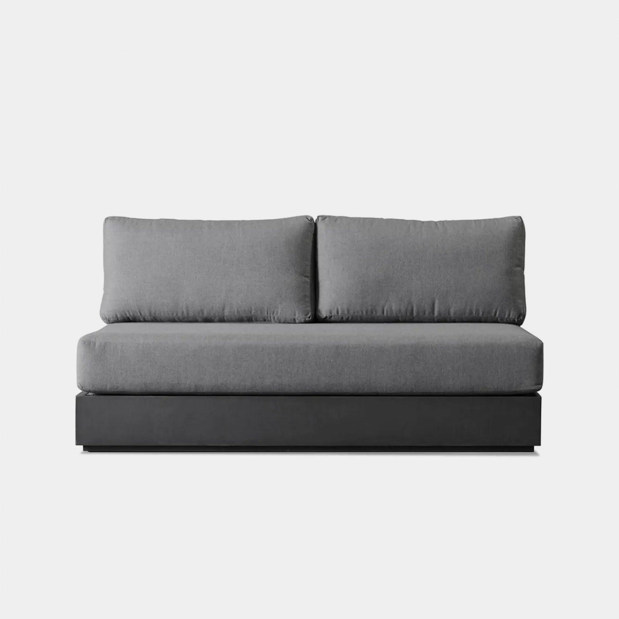 Hayman Aluminum 2 Seat Armless Sofa