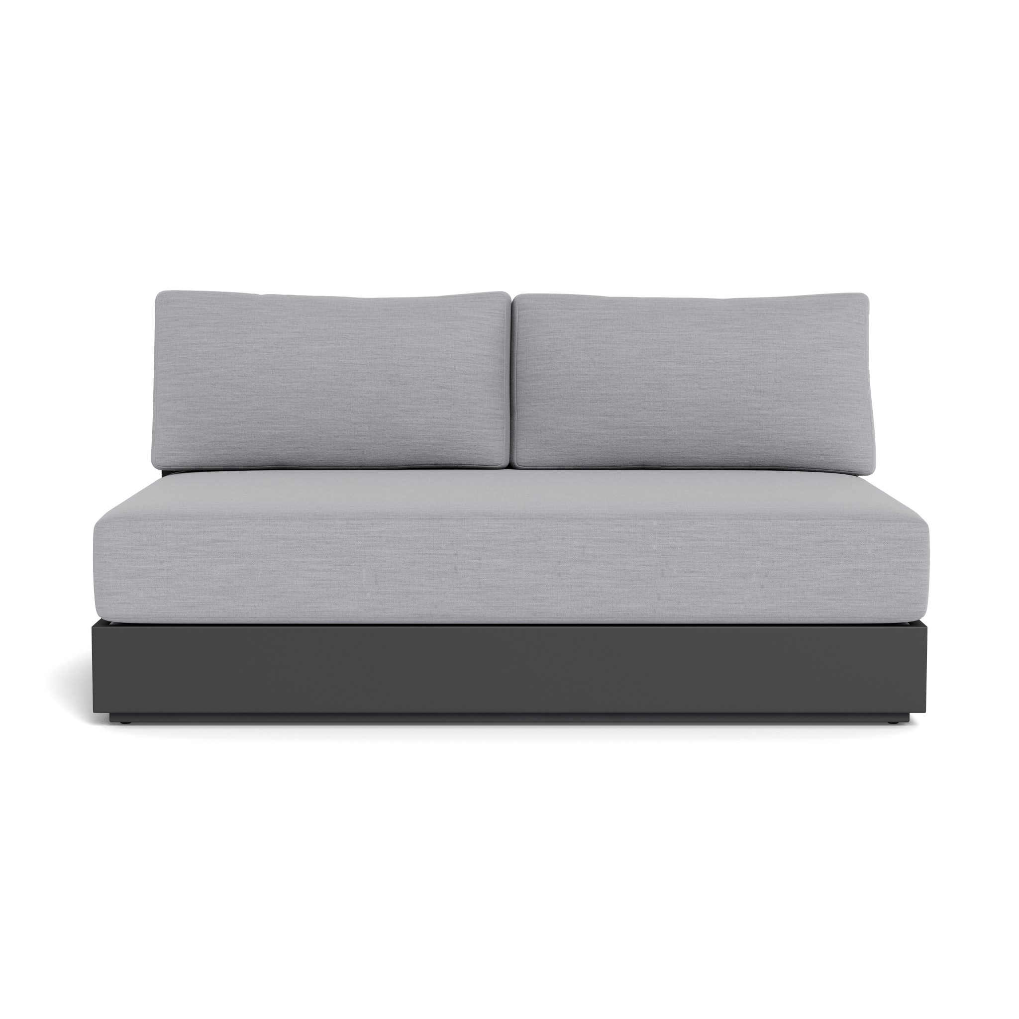 Hayman Aluminum 2 Seat Armless Sofa