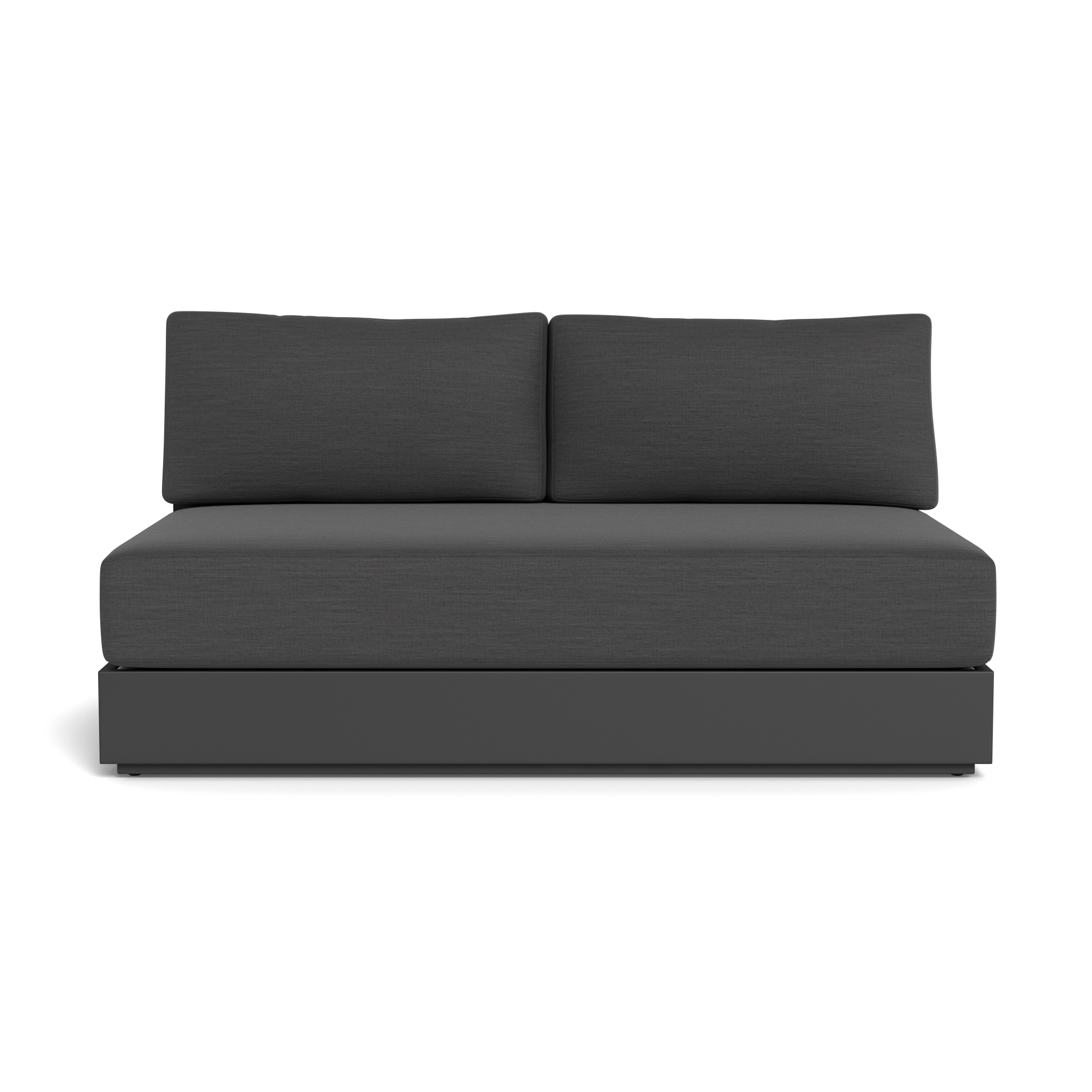 Hayman Aluminum 2 Seat Armless Sofa