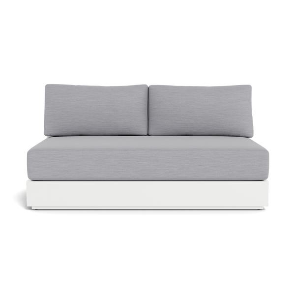 Hayman 2 Seat Armless Sofa | Aluminum White, Panama Cloud, Batyline White