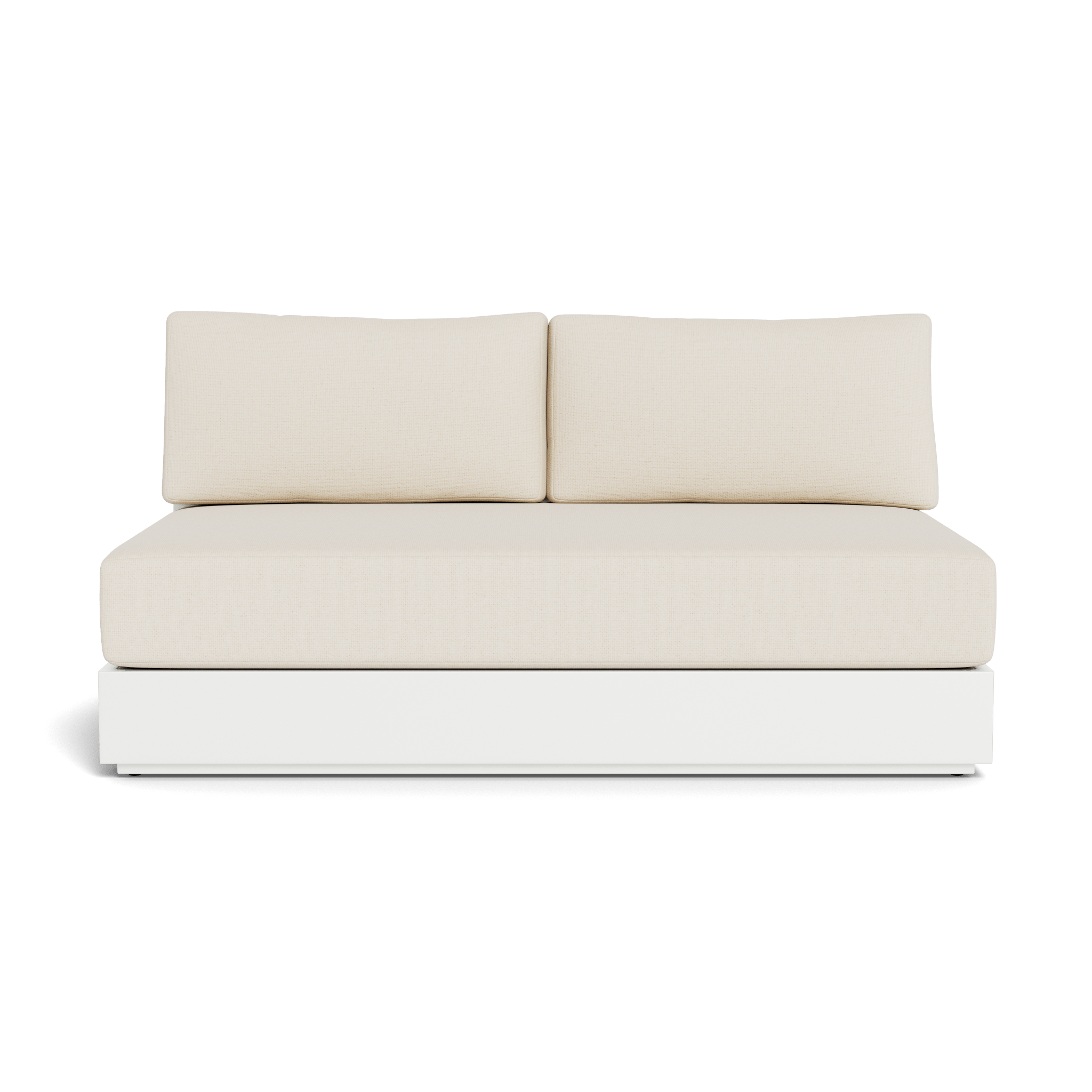 Hayman Aluminum 2 Seat Armless Sofa