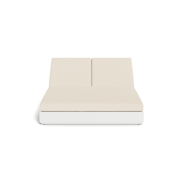 Hayman Double Sun Lounge | Aluminum White, Riviera Sand, Batyline White
