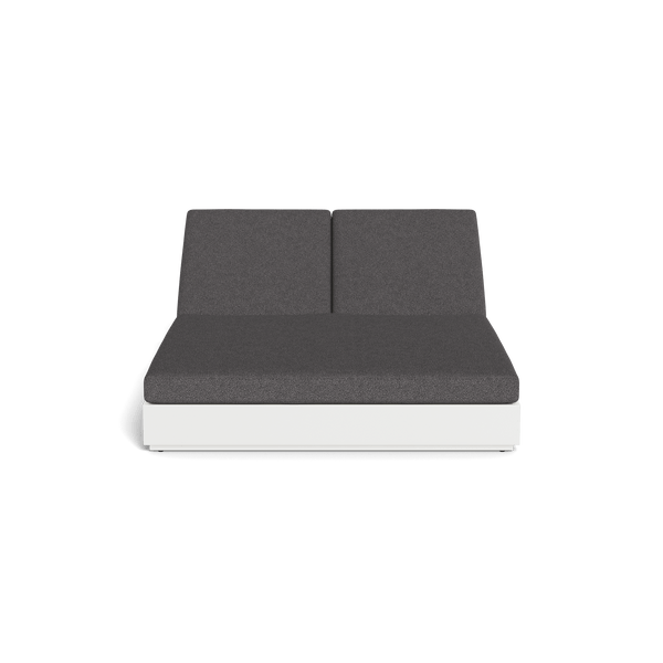 Hayman Double Sun Lounge | Aluminum White, Riviera Slate, Batyline White
