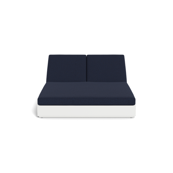 Hayman Double Sun Lounge | Aluminum White, Siesta Indigo, Batyline White