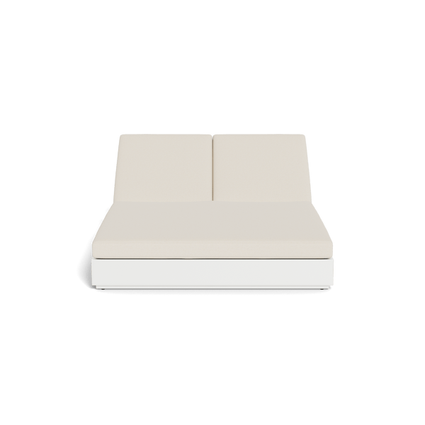 Hayman Double Sun Lounge | Aluminum White, Siesta Ivory, Batyline White