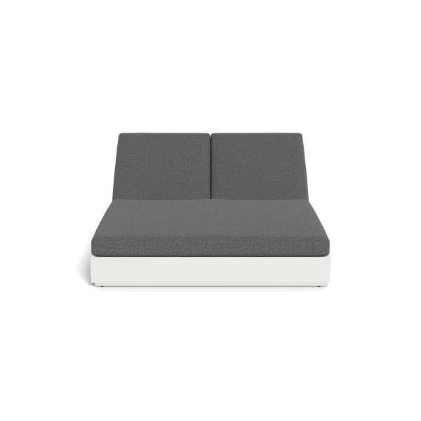 Hayman Double Sun Lounge | Aluminum White, Siesta Slate, Batyline White