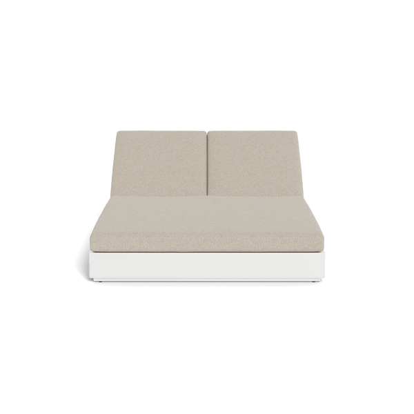 Hayman Double Sun Lounge | Aluminum White, Siesta Taupe, Batyline White