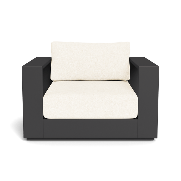 Hayman Lounge Chair | Aluminum Asteroid, Riviera Ivory, Batyline Silver