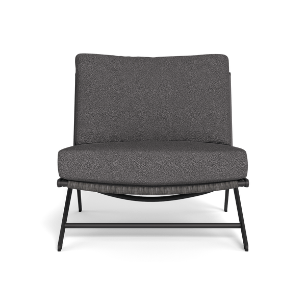 Loop Easy Chair | Aluminum Asteroid, Riviera Slate, Wicker Grey