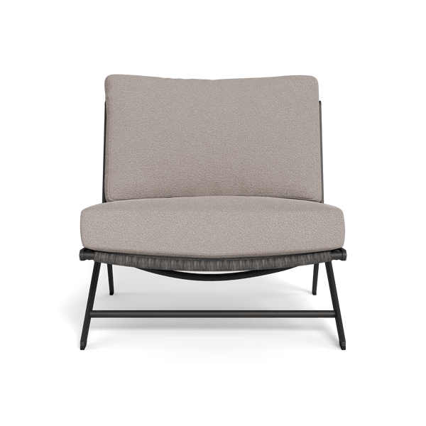 Loop Easy Chair | Aluminum Asteroid, Riviera Stone, Wicker Grey