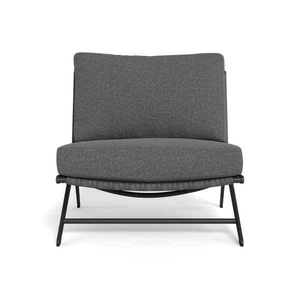 Loop Easy Chair | Aluminum Asteroid, Siesta Slate, Wicker Grey