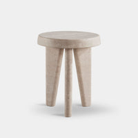 Lucca Round Side Table | Travertine Natural, ,