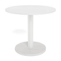 Madison Round Side Table | Aluminum White, Marble White,
