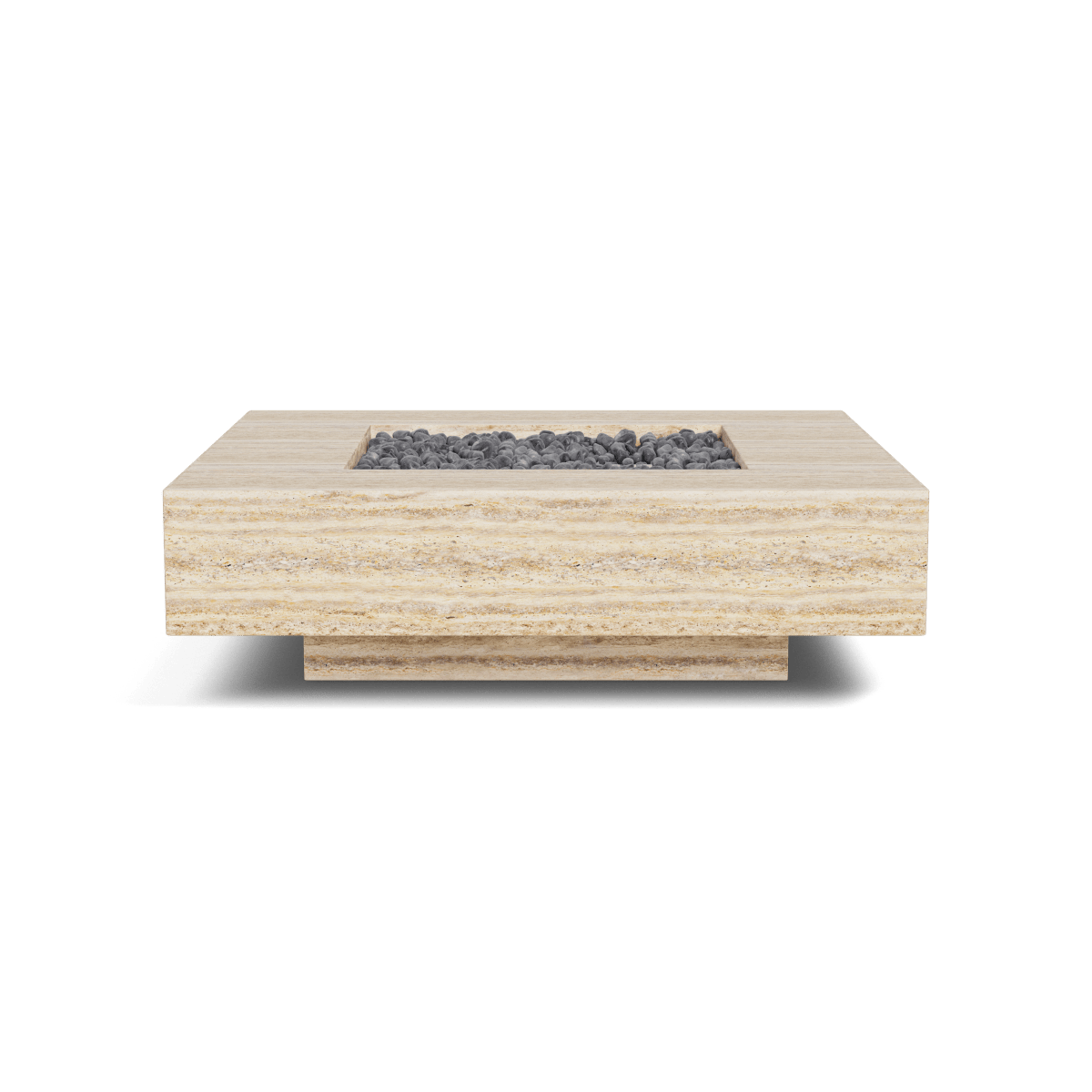 Mason Square Fire Table | Travertine Outdoor Furniture – HARBOUR