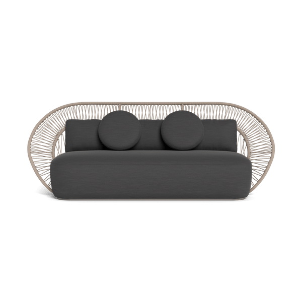 Maui 3 Seat Sofa | Rope Shell, Panama Grafito, Aluminum Taupe