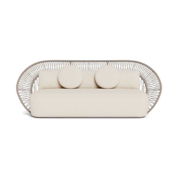Maui 3 Seat Sofa | Rope Shell, Siesta Ivory, Aluminum Taupe