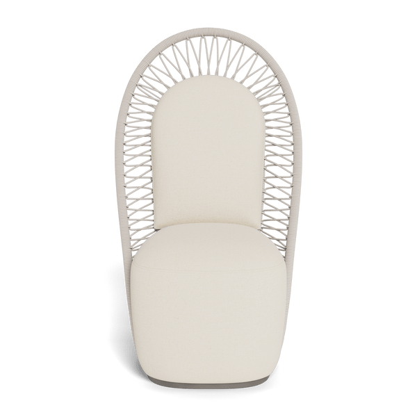 Maui High-Back Dining Chair | Rope Shell, Siesta Ivory, Aluminum Taupe