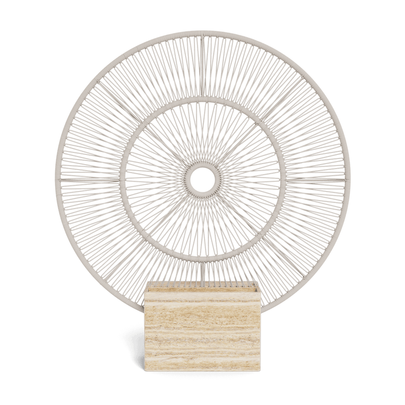 MAUI PLANTER | Travertine Natural, Rope Shell, Aluminum Taupe