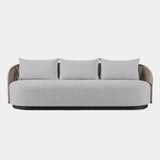 Milan 3 Seat Sofa | Aluminum Bronze, Panama Cloud, Twisted Rope Dune