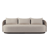 Milan 3 Seat Sofa | Aluminum Bronze, Panama Grafito, Twisted Rope Dune