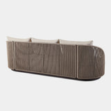 Milan 3 Seat Sofa | Aluminum Bronze, Panama Grafito, Twisted Rope Dune