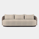 Milan 3 Seat Sofa | Aluminum Bronze, Riviera Sand, Twisted Rope Dune