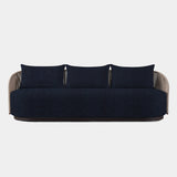 Milan 3 Seat Sofa | Aluminum Bronze, Siesta Indigo, Twisted Rope Dune