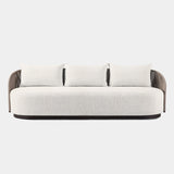 Milan 3 Seat Sofa | Aluminum Bronze, Siesta Ivory, Twisted Rope Dune