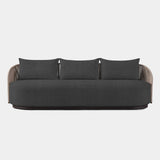 Milan 3 Seat Sofa | Aluminum Bronze, Siesta Slate, Twisted Rope Dune