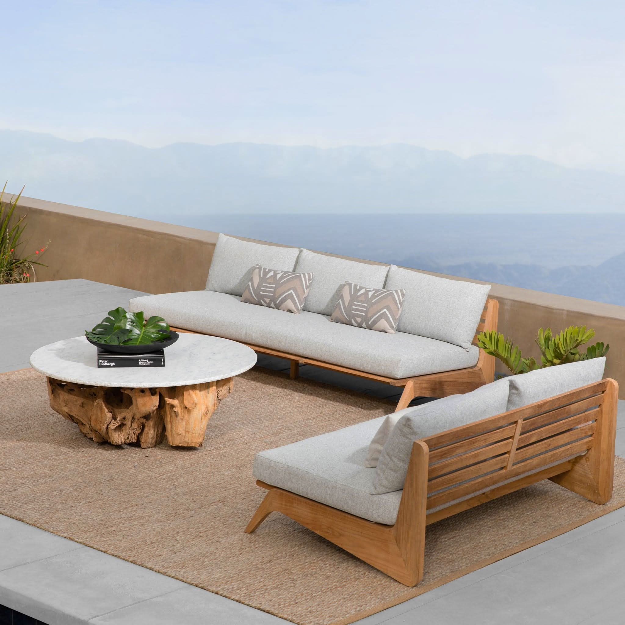 Mlb Teak 2 Seat Armless Sofa