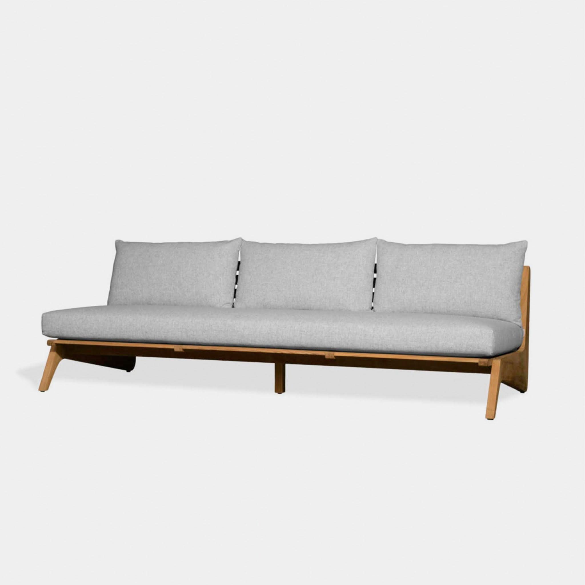 Mlb Teak 3 Seat Armless Sofa