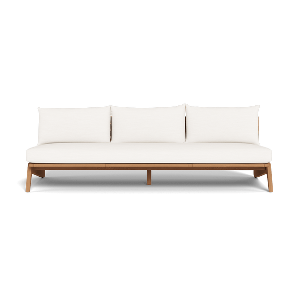 Mlb 3 Seat Armless Sofa | Teak Natural, Panama Blanco,