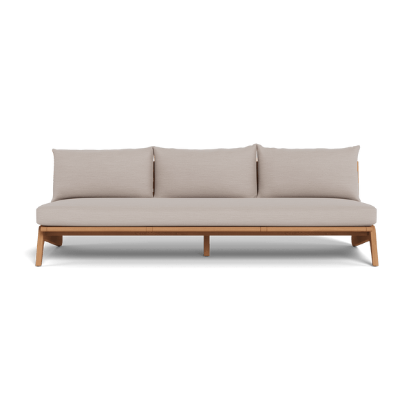 Mlb 3 Seat Armless Sofa | Teak Natural, Panama Marble,
