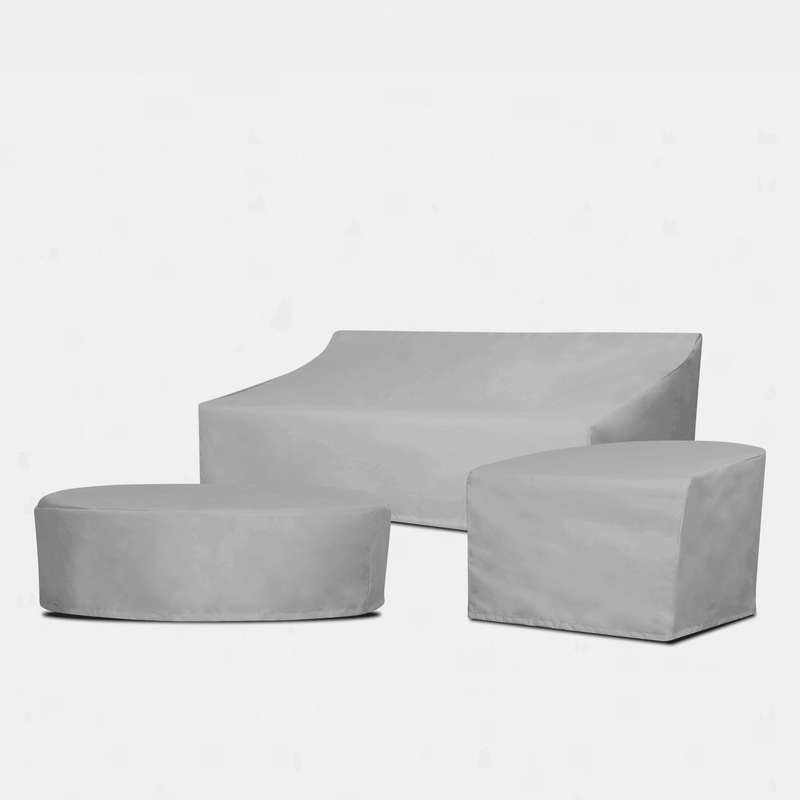 Mlb Aluminum 2 Seat Armless Sofa - Weather Cover | Surlast Grey, ,