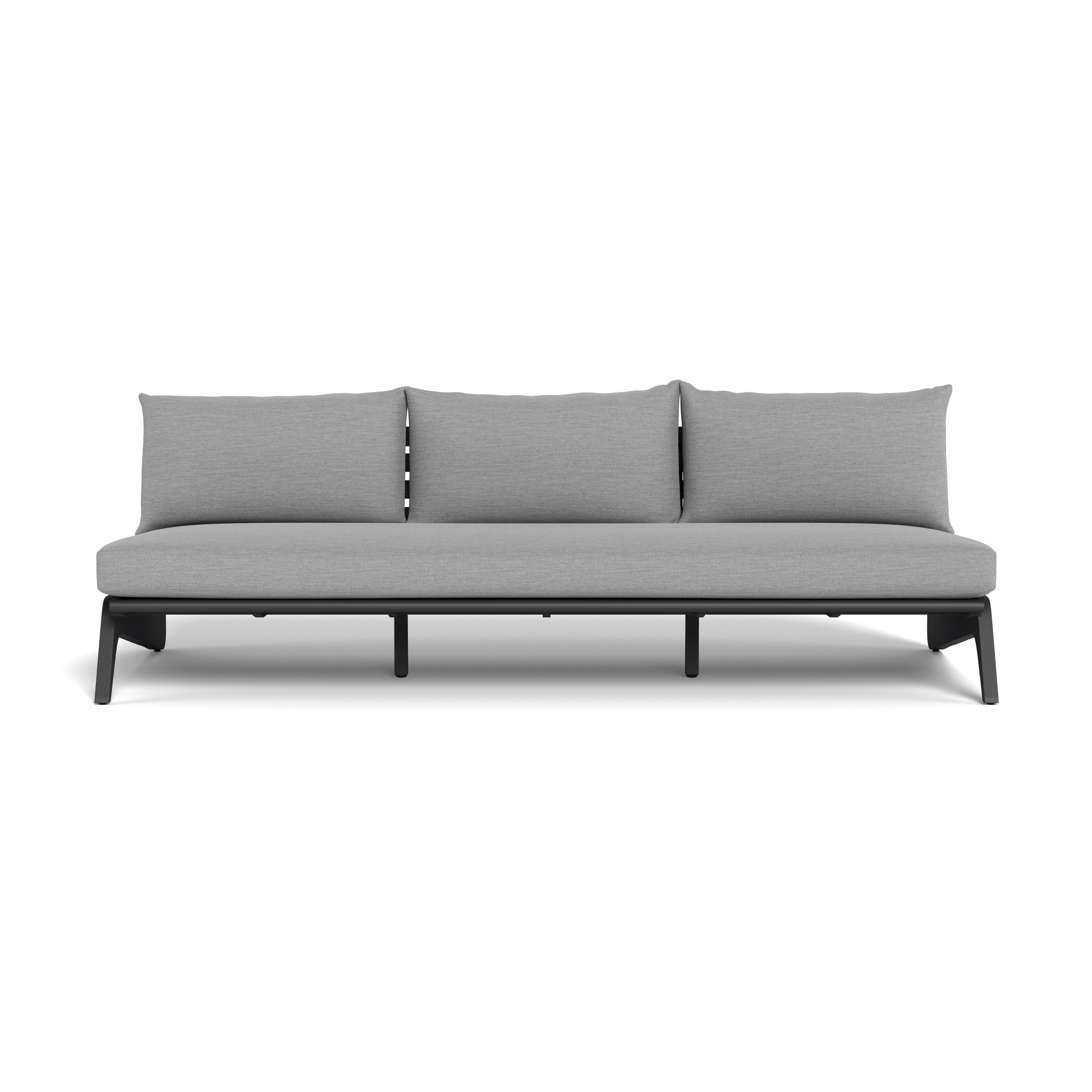 MLB Aluminum 3 Seat Armless Sofa