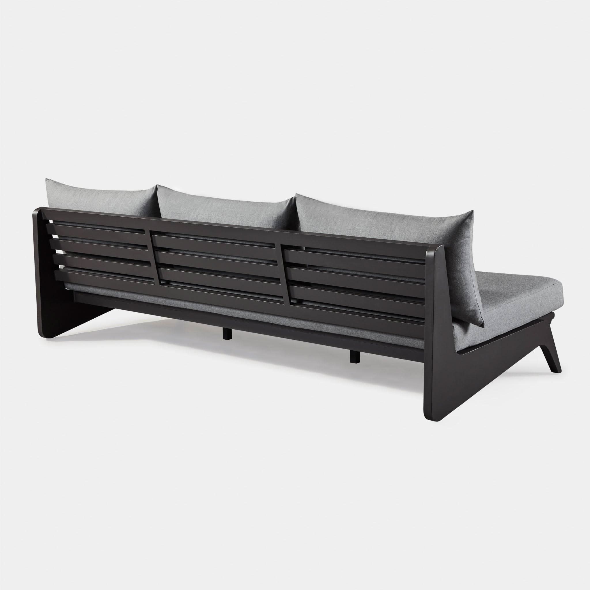 MLB Aluminum 3 Seat Armless Sofa
