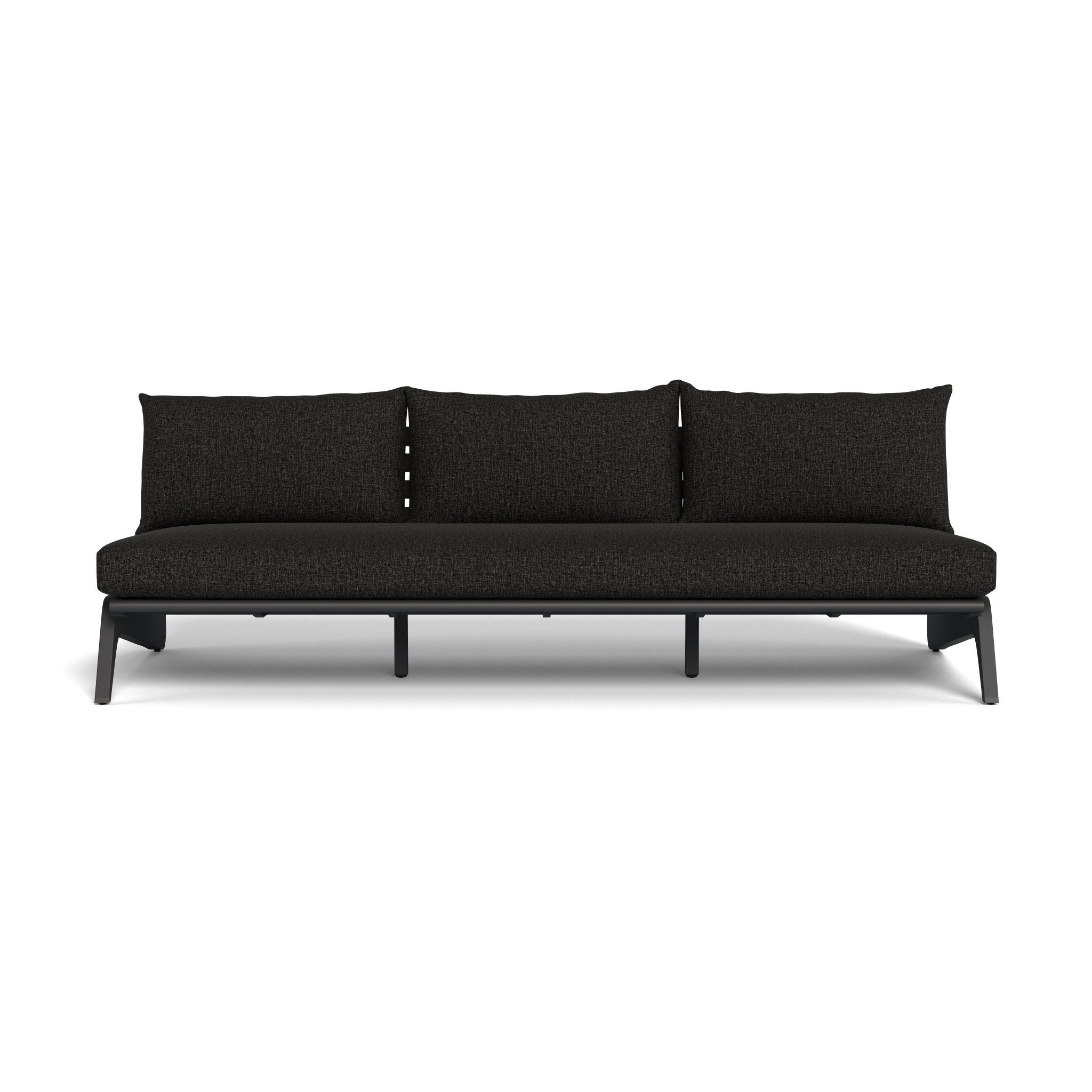 MLB Aluminum 3 Seat Armless Sofa