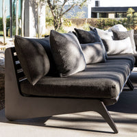 MLB Aluminum 3 Seat Armless Sofa