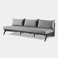 MLB Aluminum 3 Seat Armless Sofa