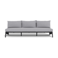 MLB Aluminum 3 Seat Armless Sofa