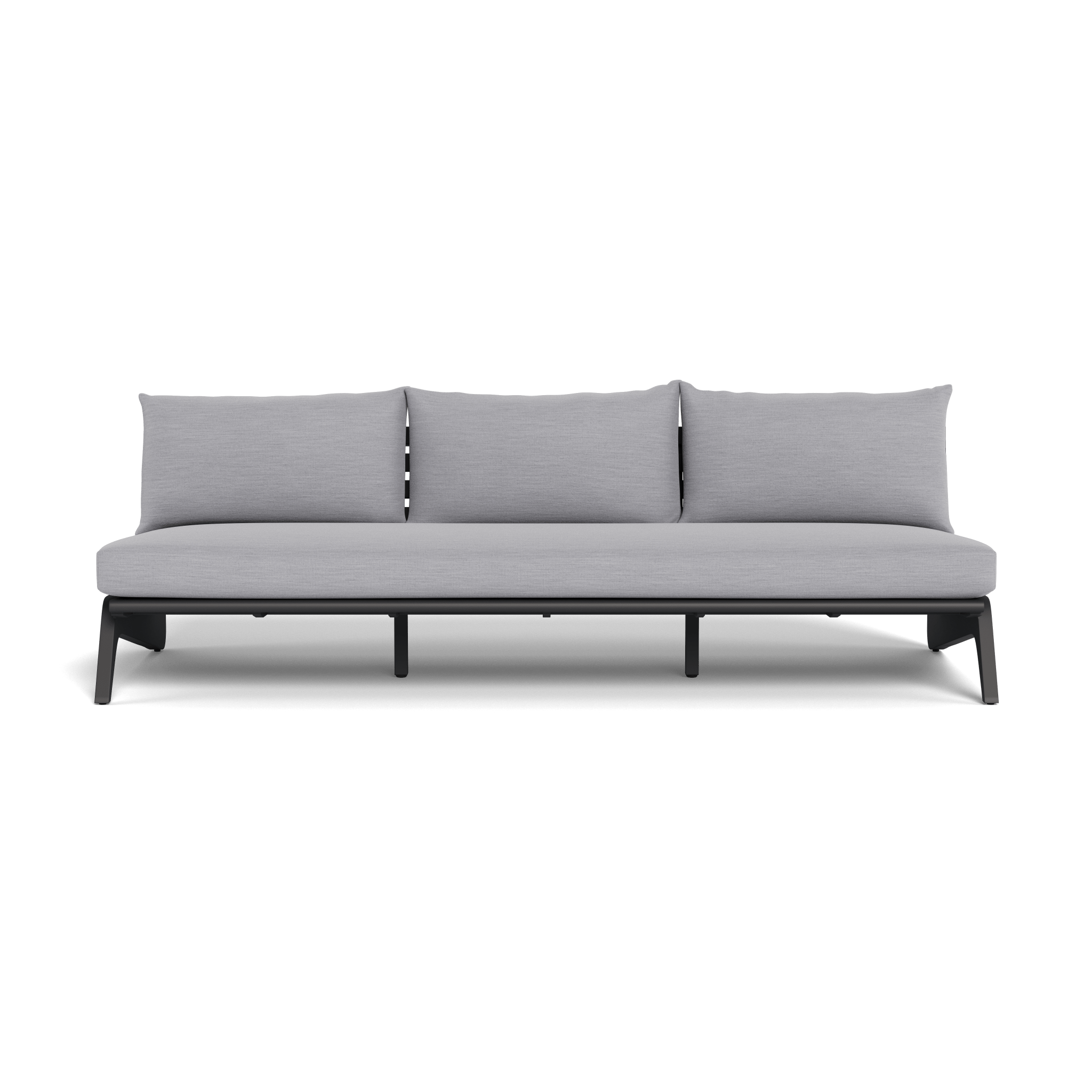 MLB Aluminum 3 Seat Armless Sofa
