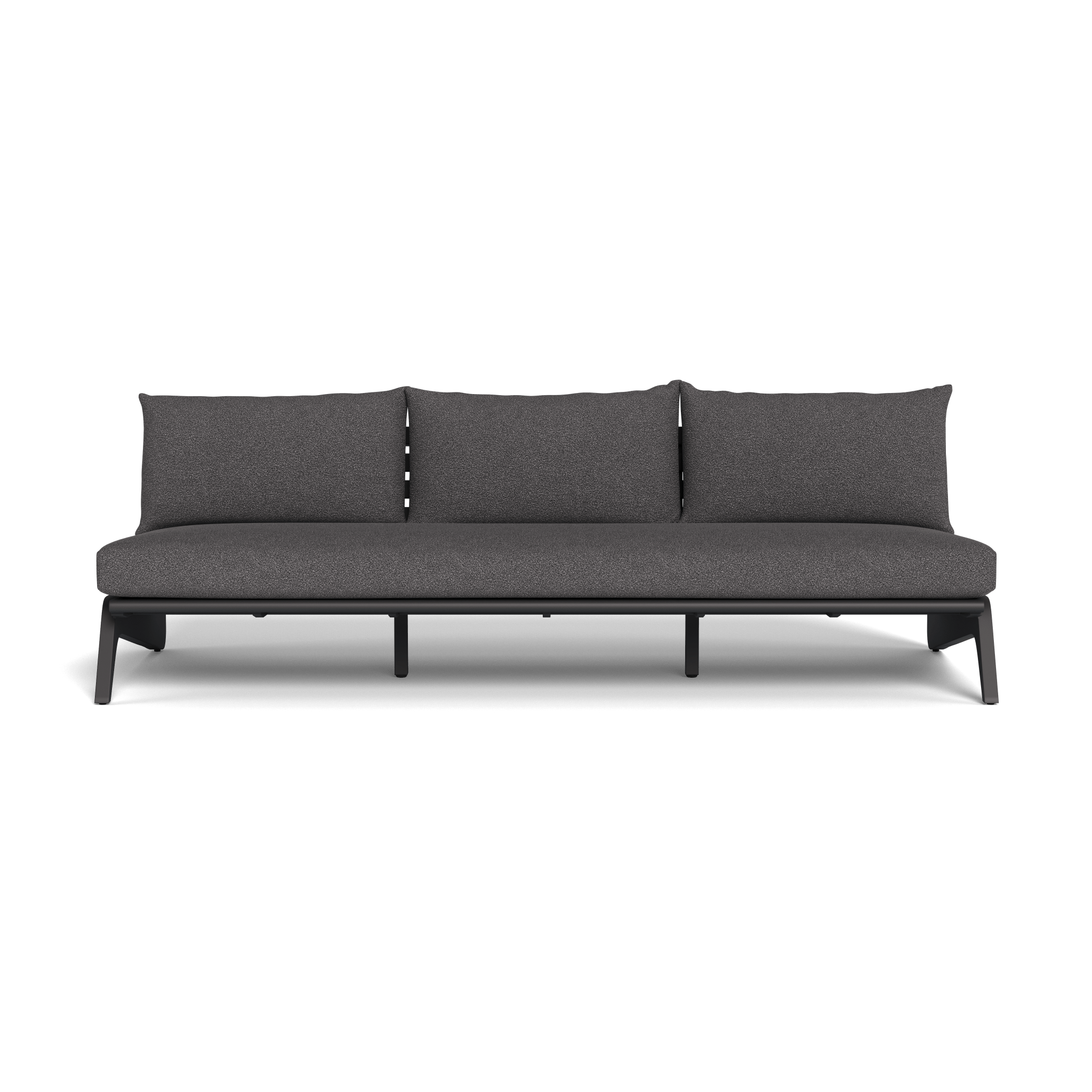 MLB Aluminum 3 Seat Armless Sofa