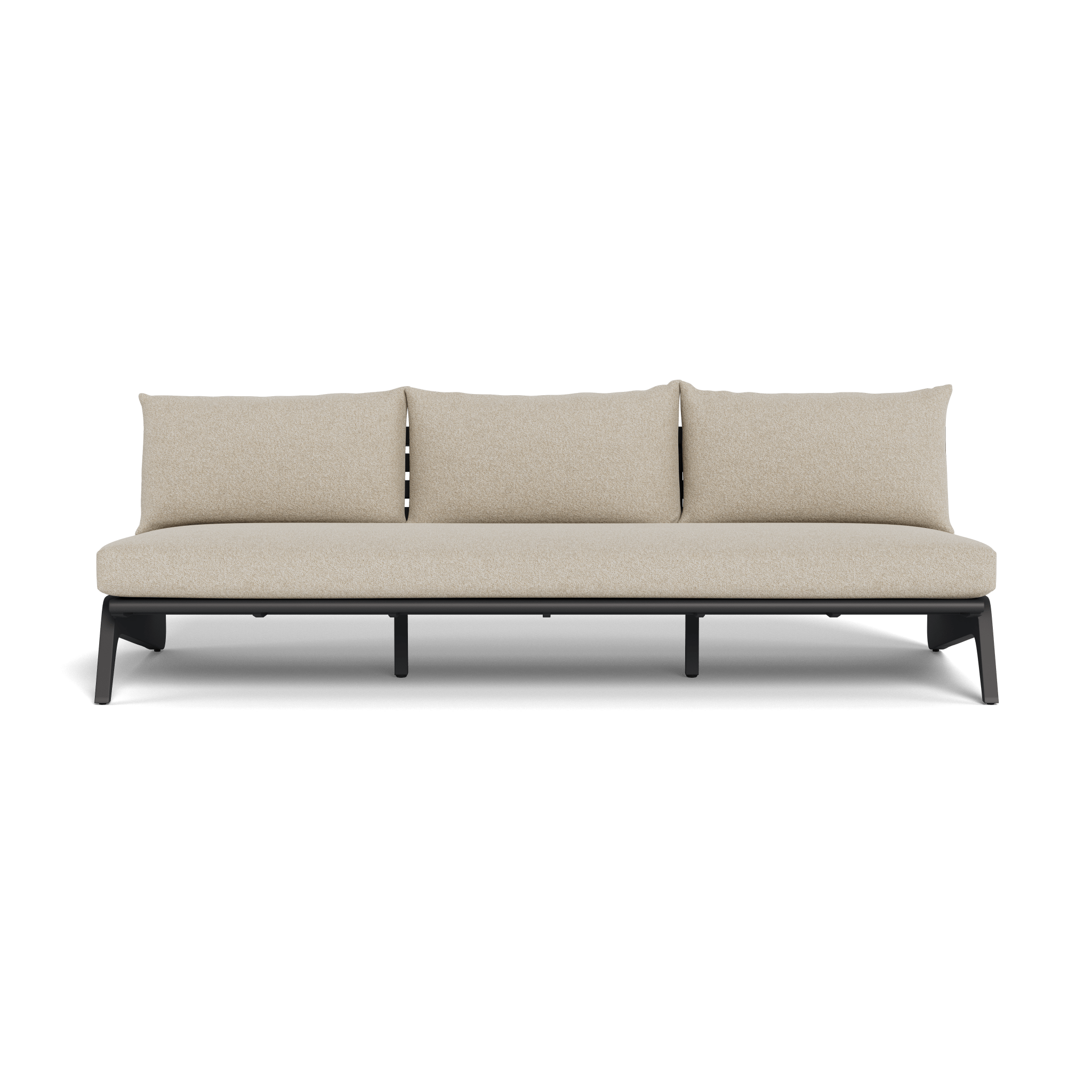 MLB Aluminum 3 Seat Armless Sofa